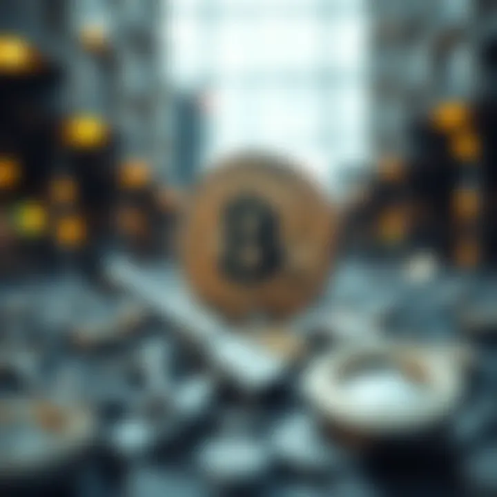 Bits at Work: The Role in Cryptocurrency Transactions Visual representation of cryptocurrency transactions utilizing bits