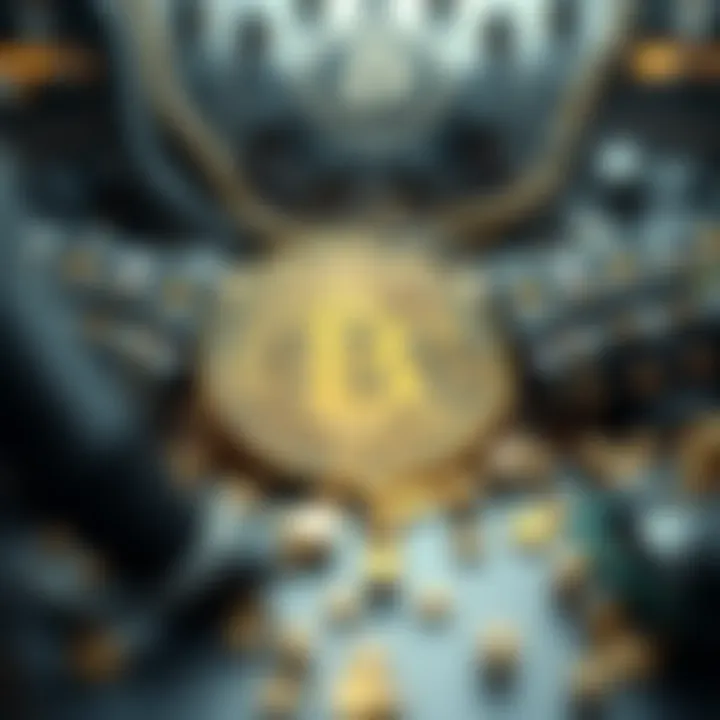 Illustration of Bitcoin mining reward reduction