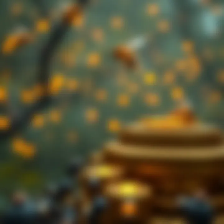 Blockchain Applications in Beehive Network Visual representation of blockchain applications in the beehive network