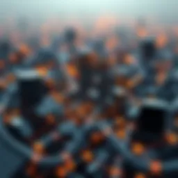 Visual representation of blockchain technology