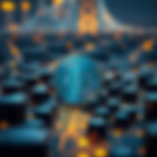 Visual representation of blockchain technology