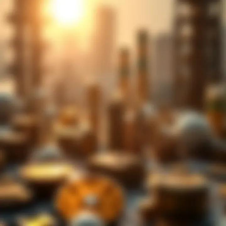 Illustration depicting the impact of blockchain on various industries