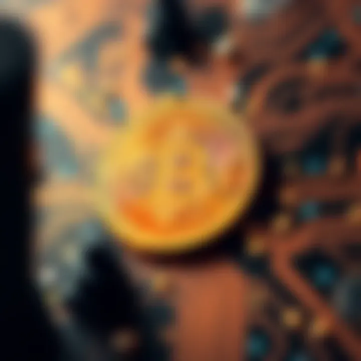 Illustration of blockchain integration with Bitcoin circuit