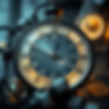 The Connection Between Blockchain and Time Visual metaphor of blockchain technology intertwined with time