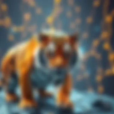 Concept of BNB Tiger in Blockchain Ecosystem Conceptual representation of BNB Tiger in blockchain