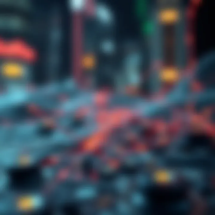 Visual representation of blockchain technology