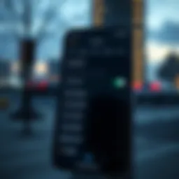 Mobile app interface showcasing language settings