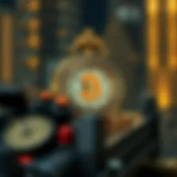 Conceptual illustration of time impacting cryptocurrency investments