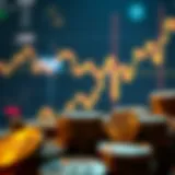 Conceptual representation of cryptocurrency market trends