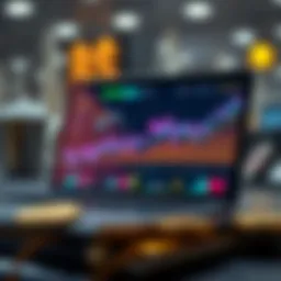 Graphical representation of cryptocurrency trends