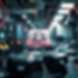 Innovative blockchain technology representation