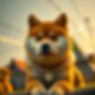 Community engagement illustration around Baby Doge