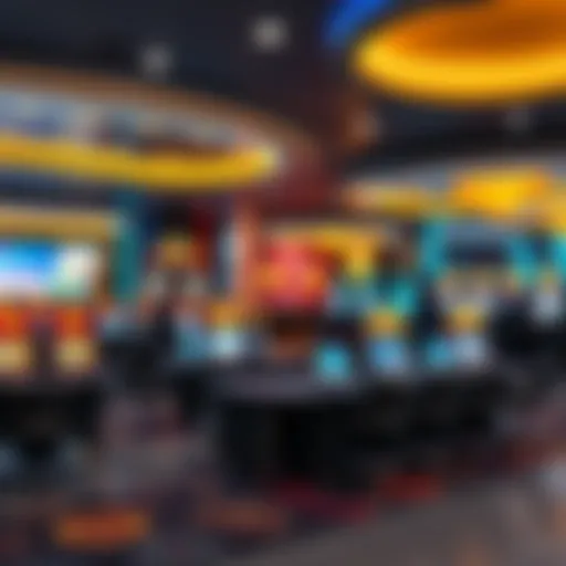 Modern casino interior showcasing digital gaming
