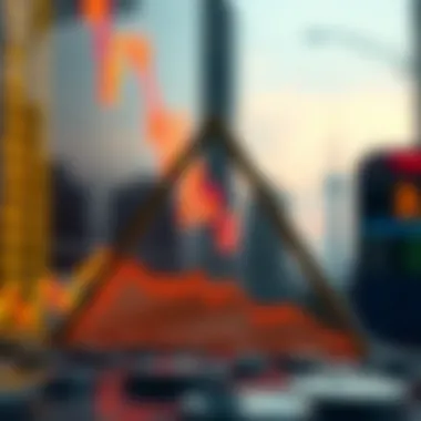 Cryptocurrency Markets and Descending Triangle Formation Chart example illustrating the formation of a descending triangle in cryptocurrency markets