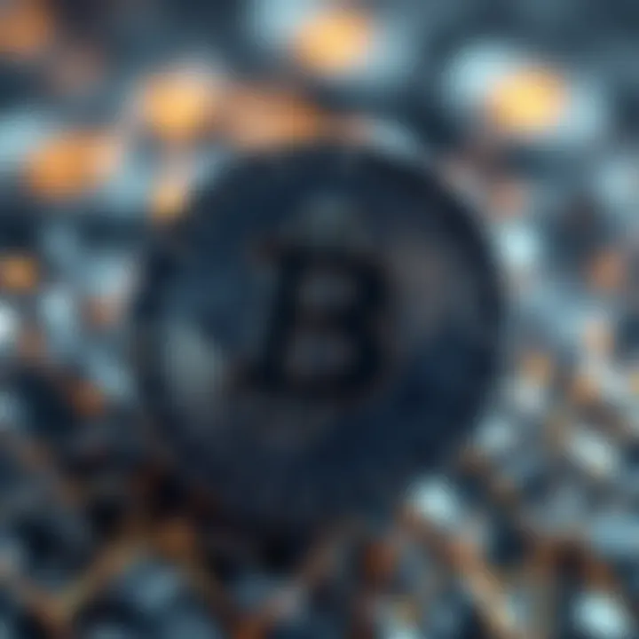 An intricate blockchain concept symbolizing cryptocurrency dynamics