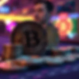 A digital representation of cryptocurrency coins