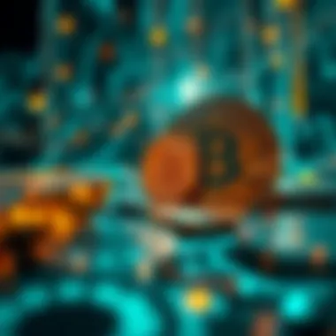 Cyber Coin Conceptualization Conceptual representation of cyber coins in a digital ecosystem