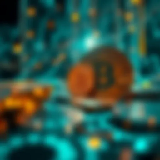 Cyber Coin Conceptualization Conceptual representation of cyber coins in a digital ecosystem