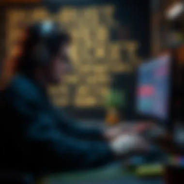 Developer coding with Rust and WebSocket