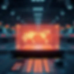 Conceptual illustration of digital twin technology embodying real-world assets