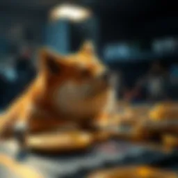 Conceptual representation of DogeUSDT cryptocurrency integration