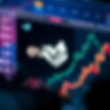 Evmos cryptocurrency logo and market trends graph