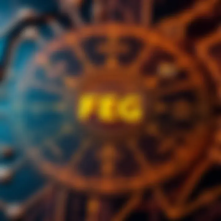 An intricate diagram illustrating the functionality of FEG token within the blockchain ecosystem