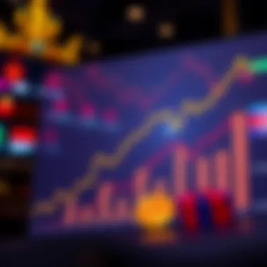 Financial growth chart related to cryptocurrency casinos