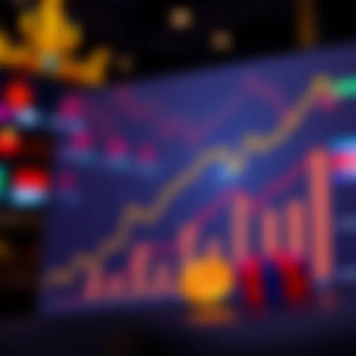 Financial growth chart related to cryptocurrency casinos