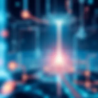 Vision of the Blockchain Future Futuristic blockchain ecosystem illustration