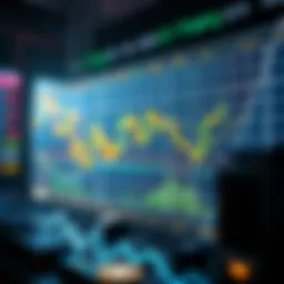 Conceptual illustration of grid trading in cryptocurrency markets