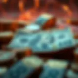 Visual representation of hyperinflation's impact on currency value