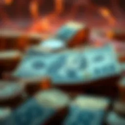 Visual representation of hyperinflation's impact on currency value