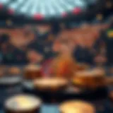 Conceptual representation of international exchange codes and cryptocurrency.