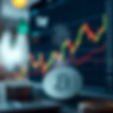 Graph showing market trends in cryptocurrency