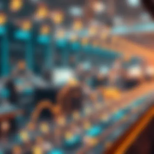 An artistic representation of blockchain technology