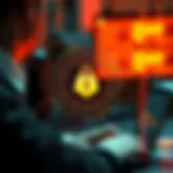 Conceptual illustration of a man-in-the-middle attack