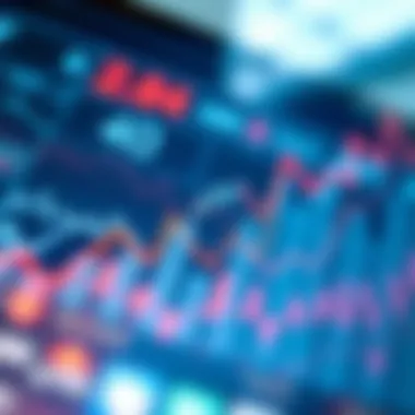 Dynamic chart illustrating market trends in blockchain technology