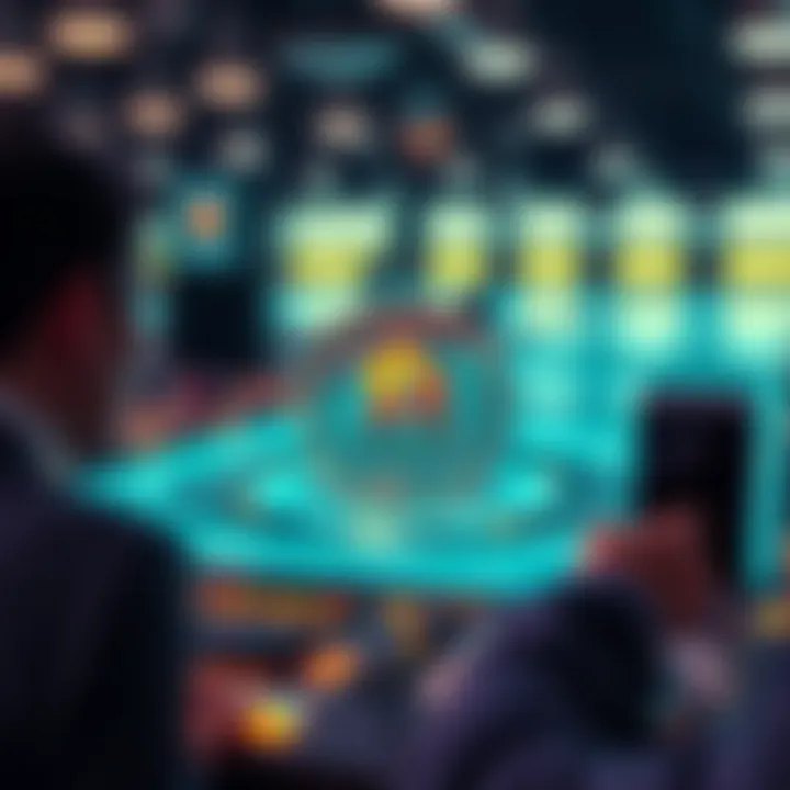 Visual representation of a mining pool concept