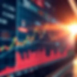 Graph showing stock market trends related to movie blockchain