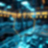 An abstract representation of blockchain technology