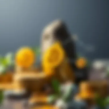 A conceptual diagram illustrating investment strategies in cryptocurrency