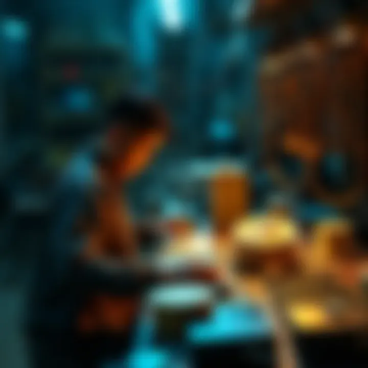 Illustration of producers creating new units within the cryptocurrency framework.