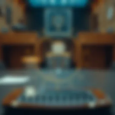 Ripple and SEC: The Legal Dispute A visual representation of Ripple's logo interwoven with legal symbols to signify the ongoing lawsuit with the SEC.