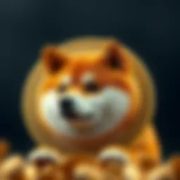 The Shiba Inu coin symbol representing cryptocurrency innovation