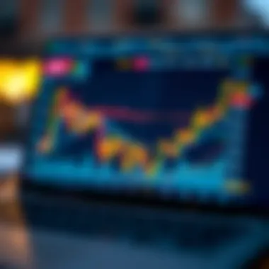 Graph showing cryptocurrency market trends