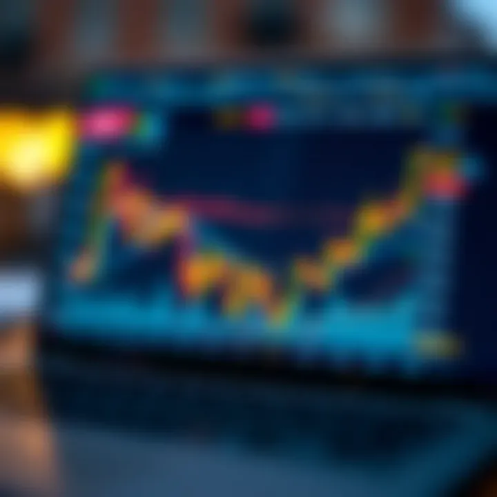 Graph showing cryptocurrency market trends