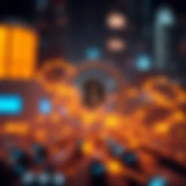 Conceptual visualization of blockchain integration