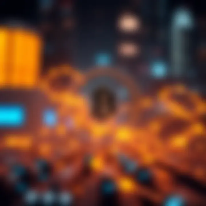 Conceptual visualization of blockchain integration