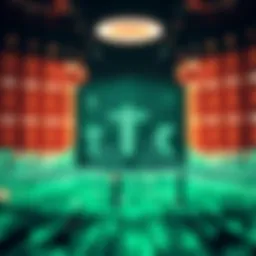 Visual representation of a testnet environment in blockchain